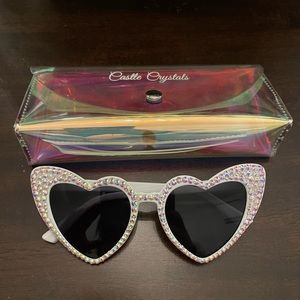 Sale! Castle Crystals White Rhinestone Sunglasses